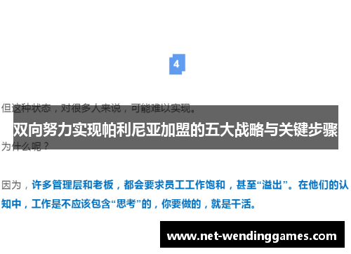 双向努力实现帕利尼亚加盟的五大战略与关键步骤